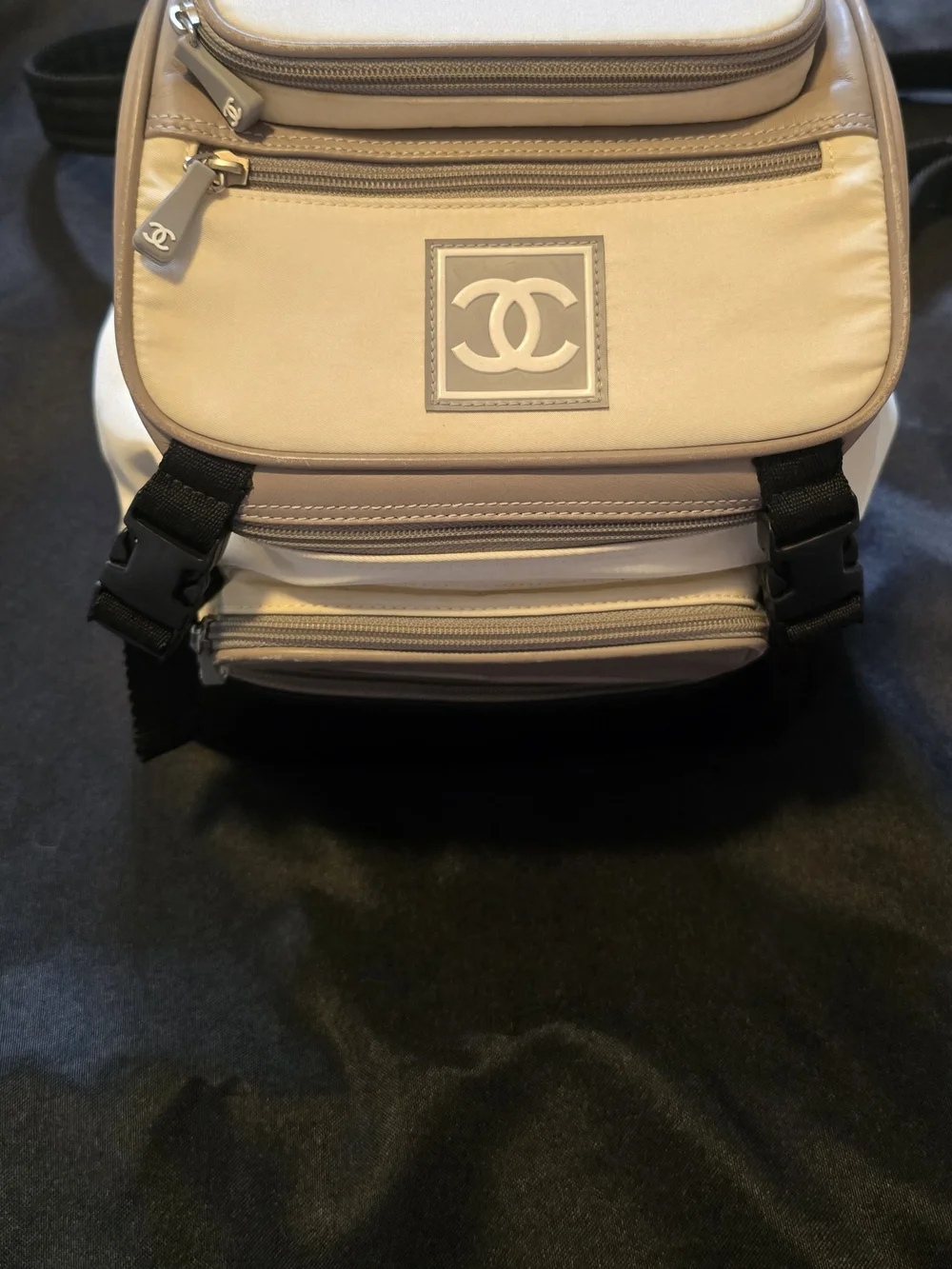 Chanel Authentic Vintage Sport Line Multi-Pocket Tiered Backpack